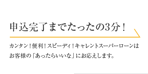申込完了までたったの3分！